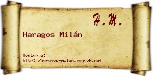 Haragos Milán névjegykártya